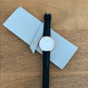 Cluse black and gold watch